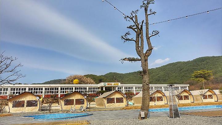 [경상남도 창녕군] 위더스글램핑 – 폐교가 감성적인 글램핑장으로 탈바꿈한 곳