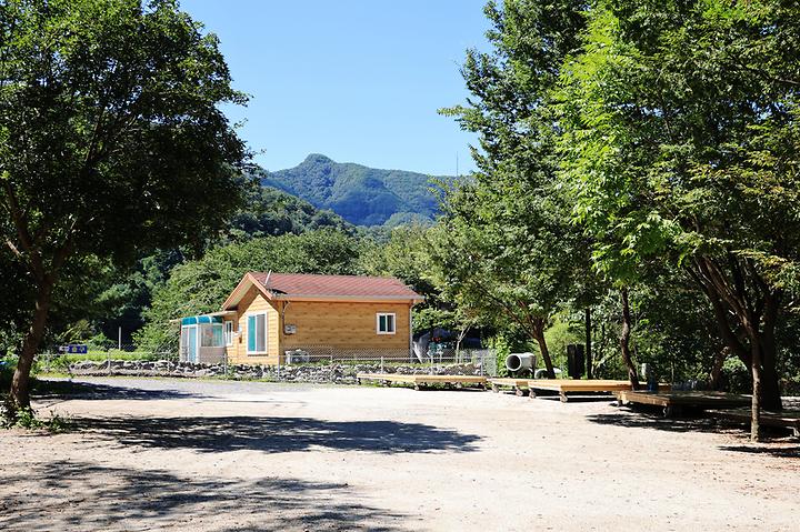 [경기도 연천군] 보개산 야영장 – 쉼터식당과 함께있는 연천 동막골 천변 야영장