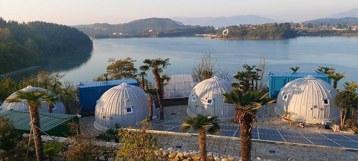 [경상남도 사천시] 호두마루글램핑 – 남해바다 노을맛집 캠핑장